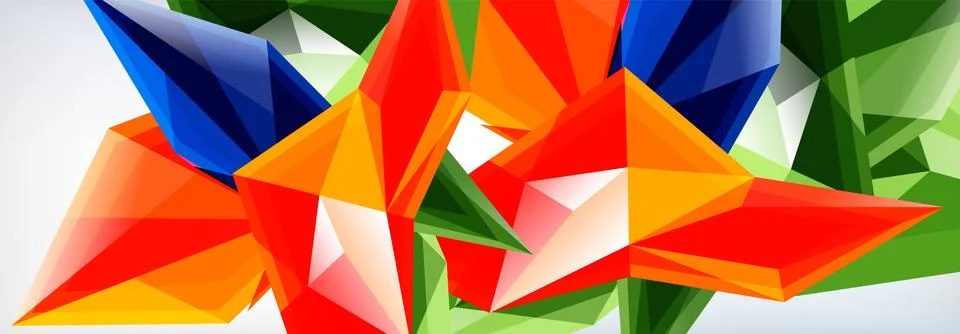 Vector 3d triangles and pyramids abstract background for business or technology Illustrazione stock