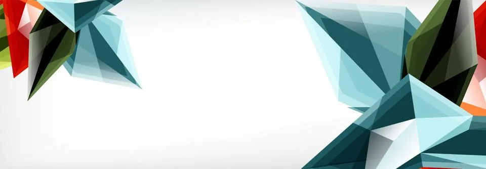 Vector 3d triangles and pyramids abstract background for business or technology Stockillustratie