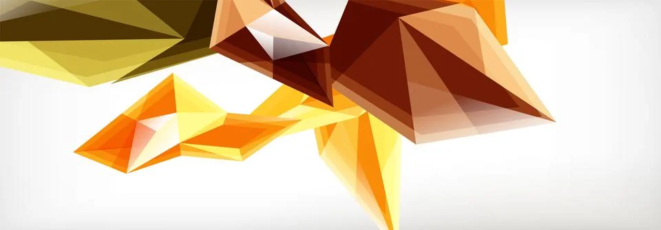 Vector 3d triangles and pyramids abstract background for business or technology Illustrazione stock