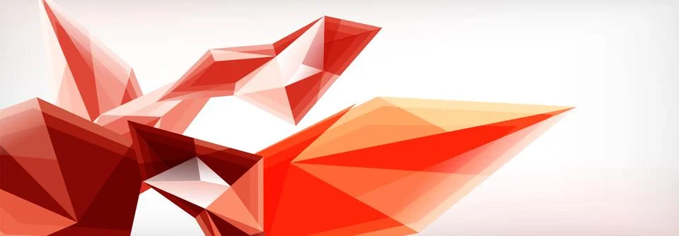 Vector 3d triangles and pyramids abstract background for business or technology Stock Illustration