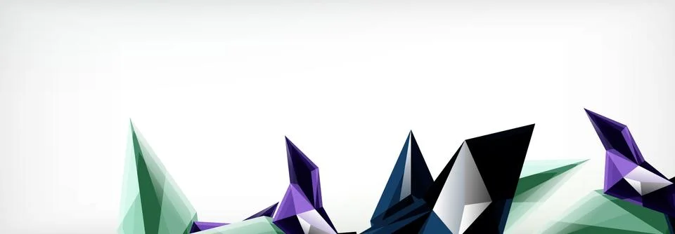 Vector 3d triangles and pyramids abstract background for business or technology Illustrazione stock