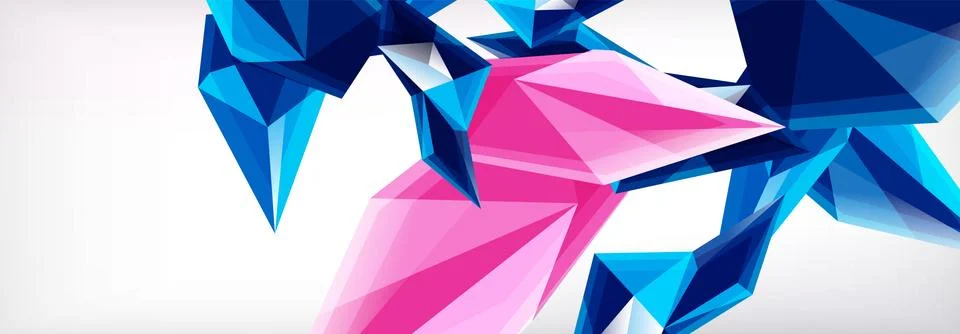 Vector 3d triangles and pyramids abstract background for business or technology Illustrazione stock