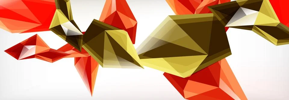 Vector 3d triangles and pyramids abstract background for business or technology Stockillustratie