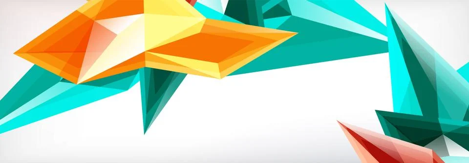 Vector 3d triangles and pyramids abstract background for business or technology Illustrazione stock