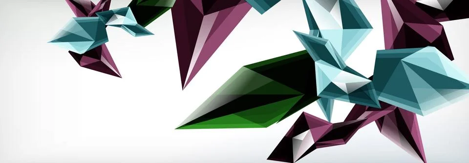 Vector 3d triangles and pyramids abstract background for business or technology イラスト素材
