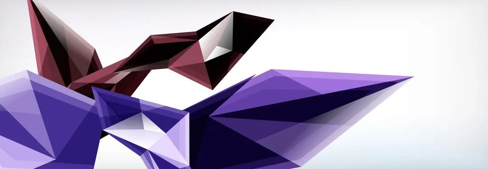 Vector 3d triangles and pyramids abstract background for business or technology Illustrazione stock