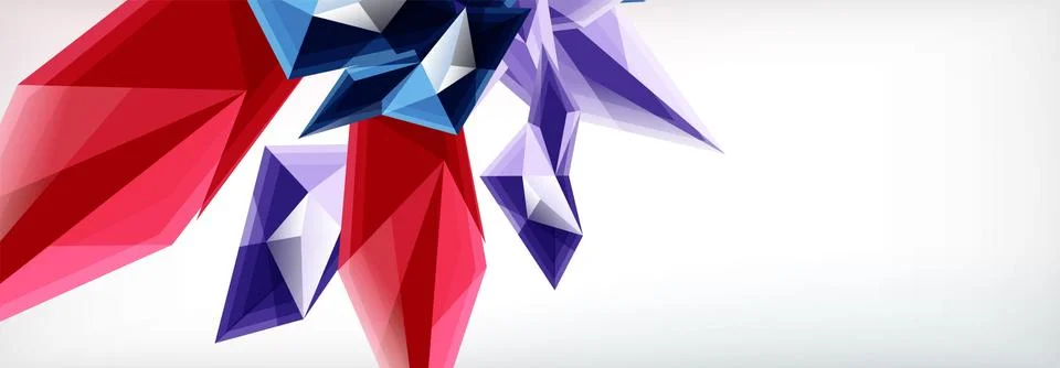 Vector 3d triangles and pyramids abstract background for business or technology Stockillustratie