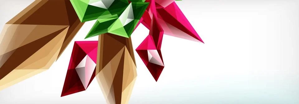 Vector 3d triangles and pyramids abstract background for business or technology イラスト素材