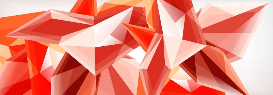 Vector 3d triangles and pyramids abstract background for business or technology Stockillustratie