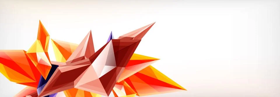 Vector 3d triangles and pyramids abstract background for business or technology Stockillustratie