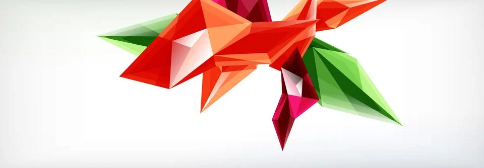Vector 3d triangles and pyramids abstract background for business or technology Stockillustratie