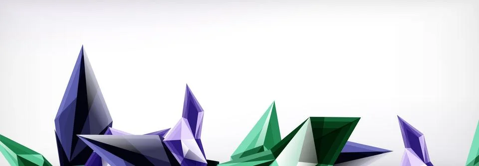 Vector 3d triangles and pyramids abstract background for business or technology Stock Illustration