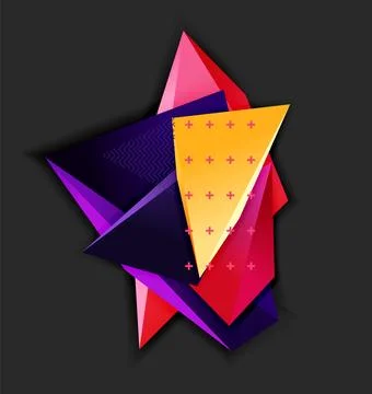 Vector 3d triangles geometric abstract background Stockillustratie