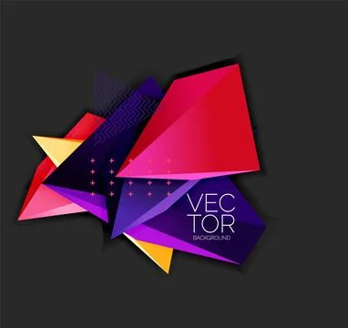Vector 3d triangles geometric abstract background Stockillustratie