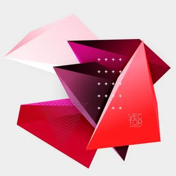 Vector 3d triangles geometric abstract background Illustrazione stock