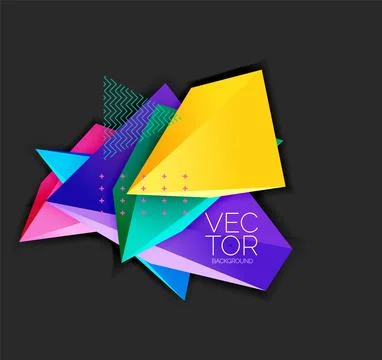 Vector 3d triangles geometric abstract background イラスト素材