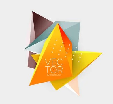 Vector 3d triangles geometric abstract background Illustrazione stock