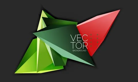 Vector 3d triangles geometric abstract background Illustrazione stock