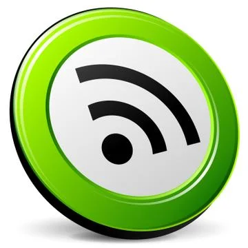 Vector 3d wifi icon Stock Illustration