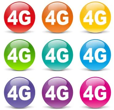 Vector 4g icons Stock Illustration