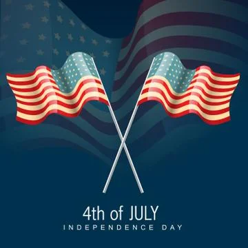 Vector 4th of july america flag Stock Illustration