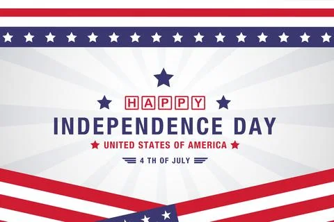 Vector 4th of July American independence day patriotic background Stock Illustration