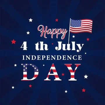 Vector 4th of July Independence day Stock Illustration
