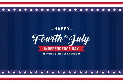 Vector 4th of July Independence day background with vintage Stock Illustration