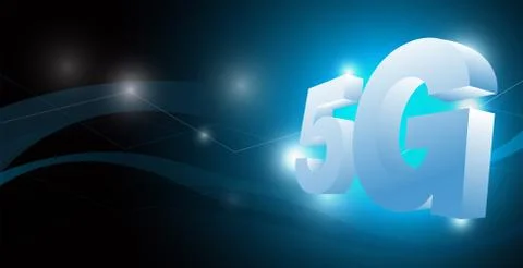 The  vector 5g  connection  for technology  content. Stock Illustration