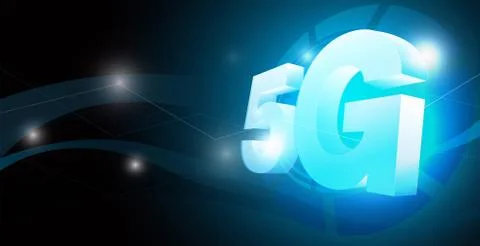 The  vector 5g  connection  for technology  content. Stock Illustration