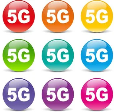 Vector 5g icons Stock Illustration