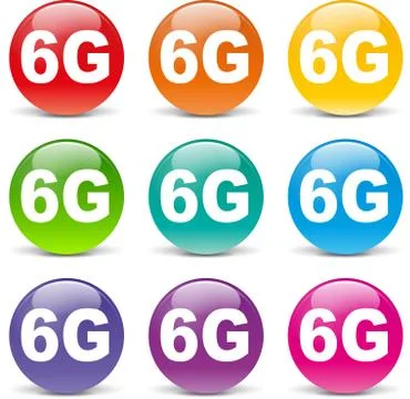 Vector 6g icons Stock Illustration