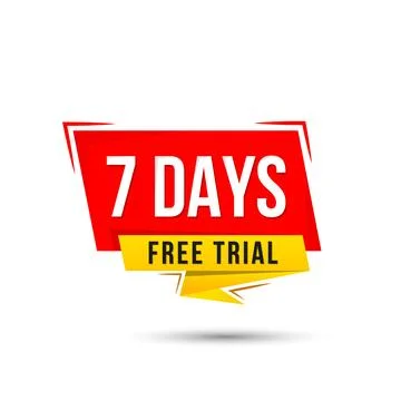 Vector 7 days free trial Premium quality label Stock Illustration