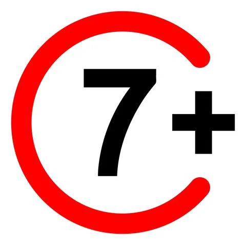 Vector 7 Plus Icon Illustration Stock Illustration