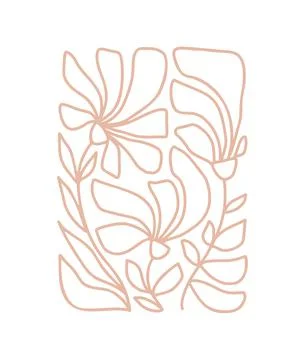 Vector 70s inspired pattern in rectangular shape. Flower Groovy hippie funny Stock Illustration