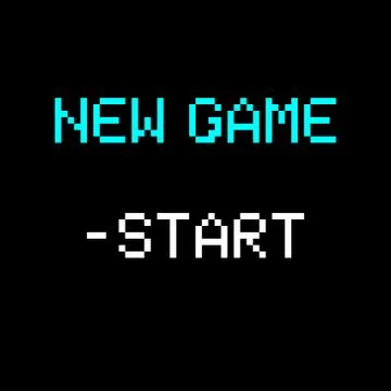 Vector 8 bit New game Stock Illustration