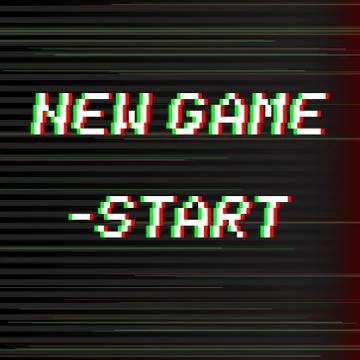 Vector 8 bit New game Stock Illustration