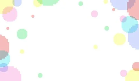 Vector 8 bit pixel art banner with color bubbles Stock Illustration