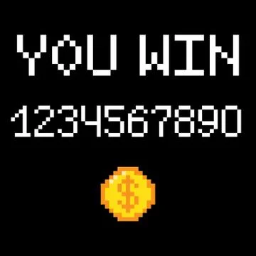 Vector 8 bit You win Stock Illustration