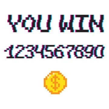 Vector 8 bit You win Stock Illustration