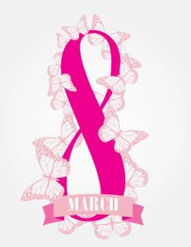 Vector 8 March Illustrazione stock