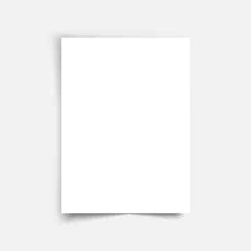Vector A4 format paper with shadows on transparent Stock Illustration