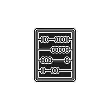 Vector abacus icon, school and education icon Illustrazione stock