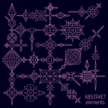 Vector absatract elements set Stock Illustration