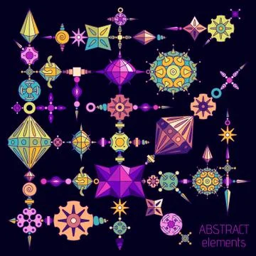 Vector absatract elements set Stock Illustration