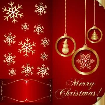 Vector Abstart Red Christmas Invitation Card Stock Illustration