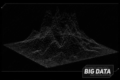 Vector abstract 3D big data visualization. Futuristic infographics aesthetic  Stockillustratie