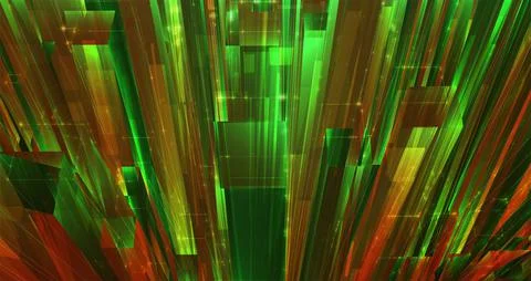 Vector abstract 3d crystal. a view of the roofs of the city, a large chaotic Stock Illustration