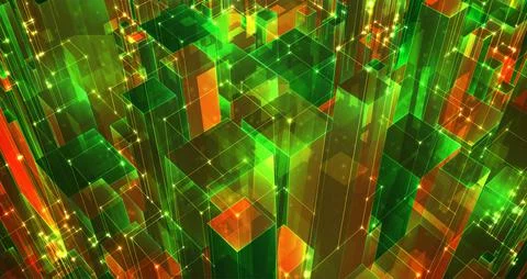 Vector abstract 3d crystal. a view of the roofs of the city, a large chaotic 스톡 일러스트