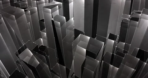 Vector abstract 3d crystal. a view of the roofs of the city, a large chaotic イラスト素材